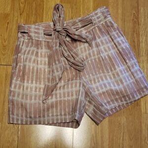 NWT J Crew mauve/white linen blend shorts 2